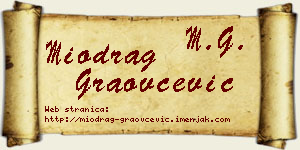 Miodrag Graovčević vizit kartica